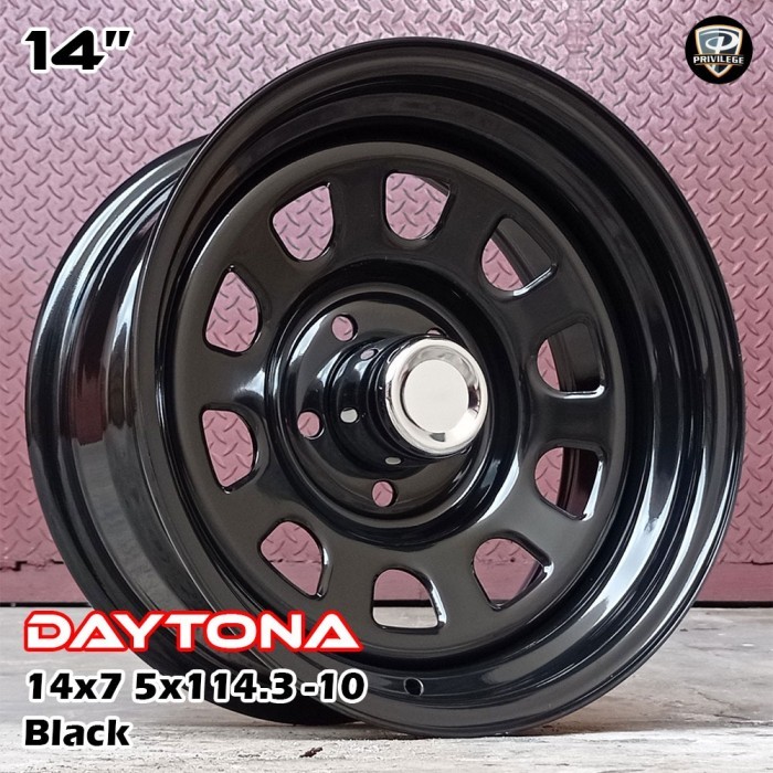 VELG MOBIL DAYTONA RING 14 LEBAR 7 BAUT PCD 5X114.3 OFFSET -10 (10110)