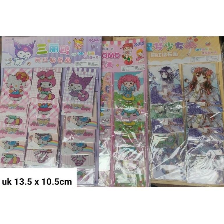 

wwr-76 Diamond painting Set 20pc Lembaran Teplak Lebar Berkualitas