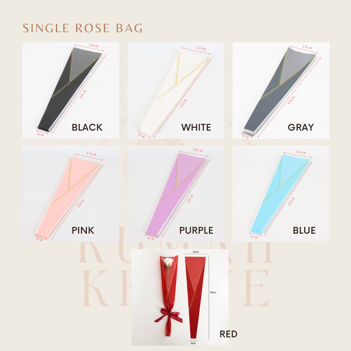 

RUMAH KRAVE - Single Rose Wrapping Plastic Bunga Mawar Satuan