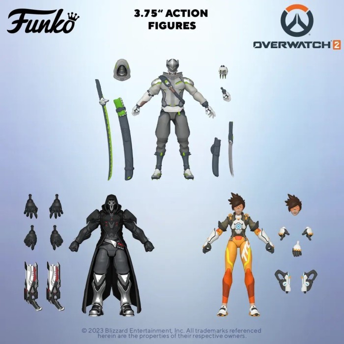 ORIGINAL Funko Action Figure Overwatch 2 Genji Reaper Tracer Toy Game