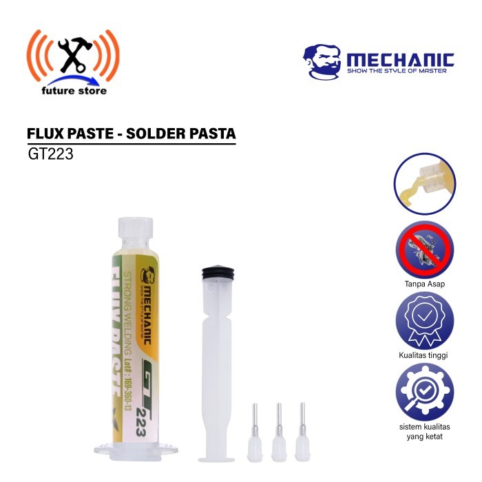 Mechanic Gt559/Gt223 Flux Paste Flux Pasta Solder Paste Flux Solder Free Pendorong Plump Kepala