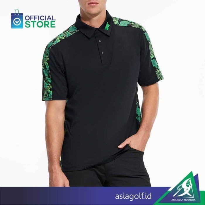 T-Shirt Golf PXG ALOHA Comfort Fit Polo Shirt Black