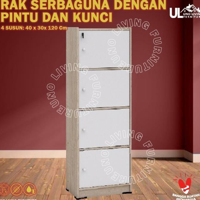 

JTR LEMARI RAK BUKU SERBAGUNA 3 4 5 SUSUN DENGAN PINTU DAN KUNCI RSG