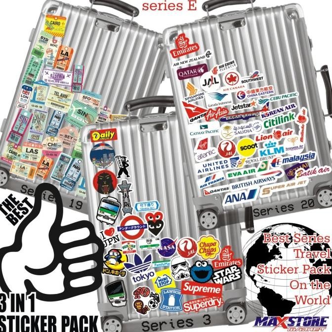 

travel sticker pack 3pack series / the best series travel sticker pack / travel sticker pack / luggage sticker / the best series travel sticker pack / luggage sticker / travel bag sticker / japan sticker / airline sticker / boardingpass sticker