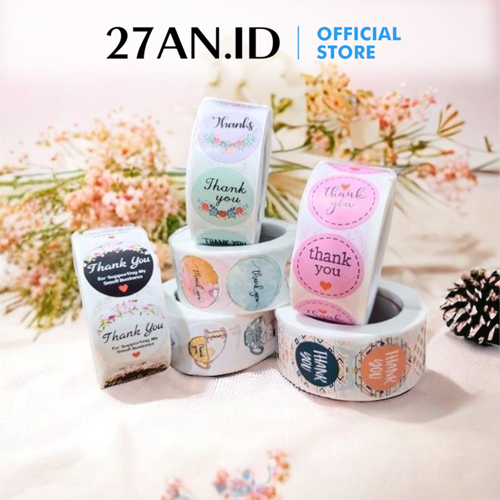 

MURAH ( 27AN.ID ) 1 ROLL 500 PCS STIKER H455 STIKER LABEL THANK YOU FOR YOUR ORDER PRAMIUM