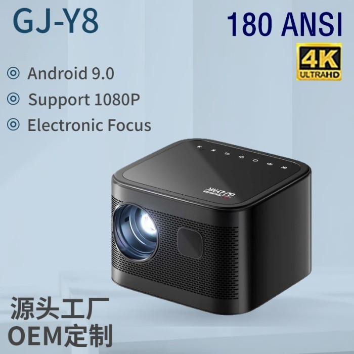 anyar@ Proyektor Mini LED Y8 Android 9.0 Wifi 2500 Lumens Proyektor Mini Portable Proyektor Mini