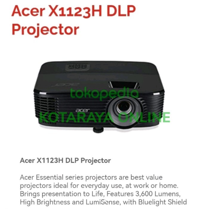 anyar@ PROJECTOR ACER X1123H DLP PROYEKTOR