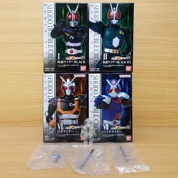 SHODO-XX KAMEN RIDER BLACK Masked Raida BLACK RX Revolcane ROBO Vortech Shooter BIO Blade 100mm