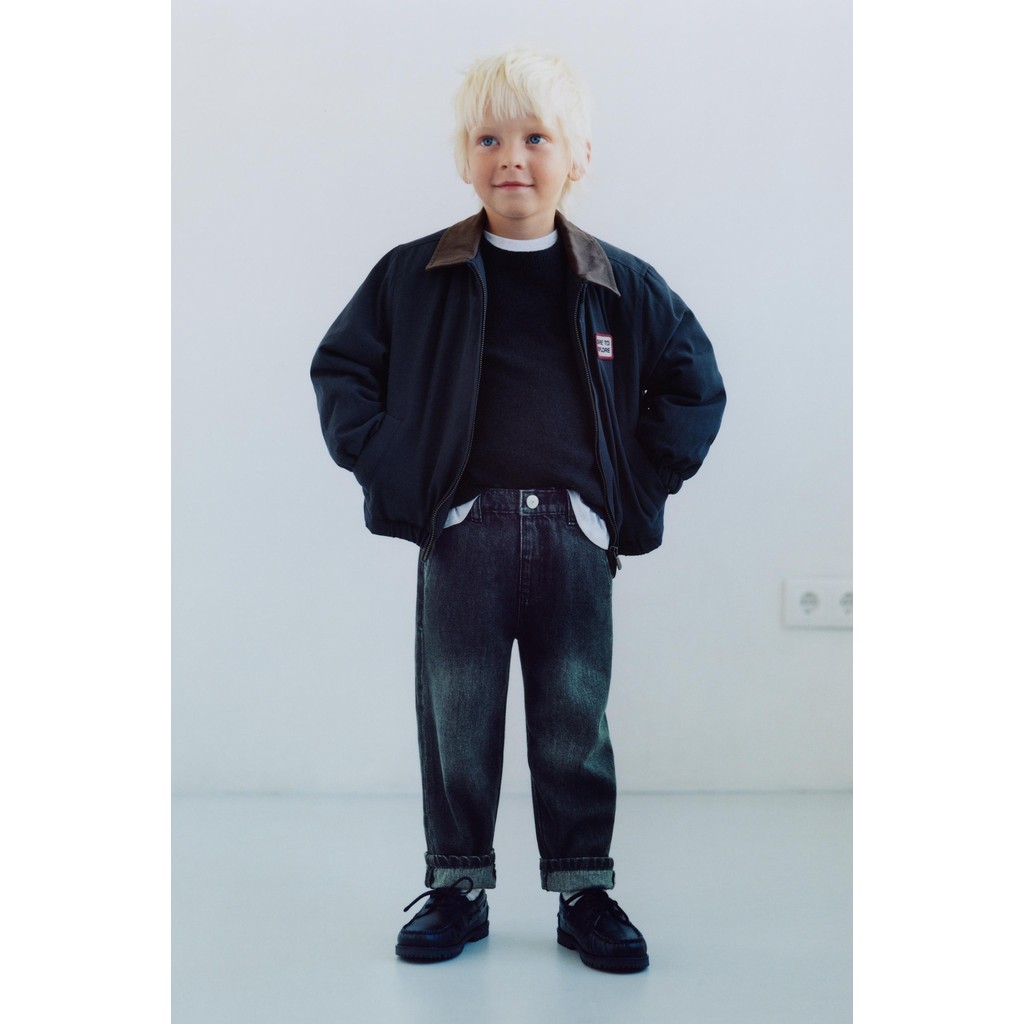 ZARA JEANS THE SLOUCHY Jeans dengan ban pinggang elastis dan penutup kancing jenis tekan di depan
