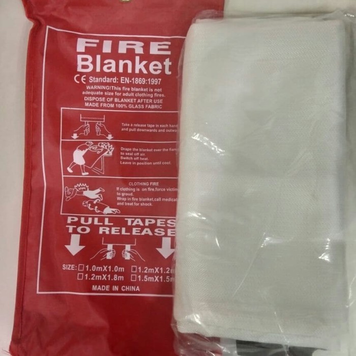 

Beli - Fire Blanket / Selimut Pemadam Api Ukuran 1.5M X 1.5M (Casing Kain)