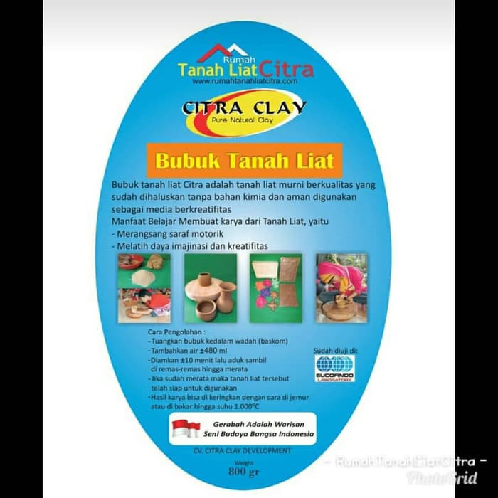 

Beli - Bubuk Tanah Liat Halus Murni Alami Natural Clay Gerabah Coklat Asli