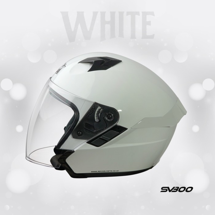 Rsv Helmet Sv300 White Glossy Double Visor Helm Rsv Sv300