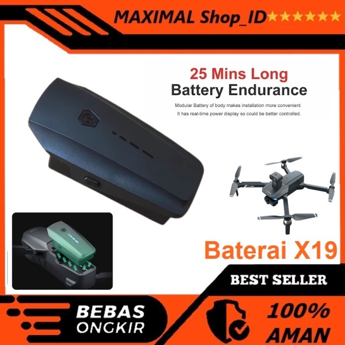 adastok Battery Drone JJRC X19 PRO 7.4V 2200mAH Baterai Drone Original