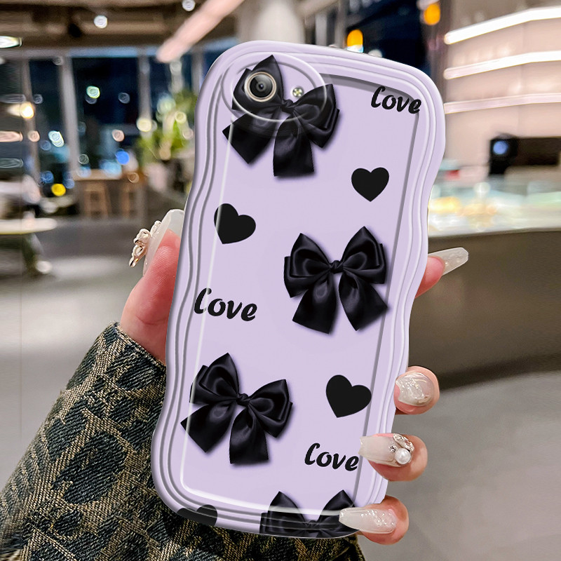 Casing Hp Untuk VIVO Y71 Y71i Case Softcase Casing kotak hitam HP Kesing trendi gelombang transparan