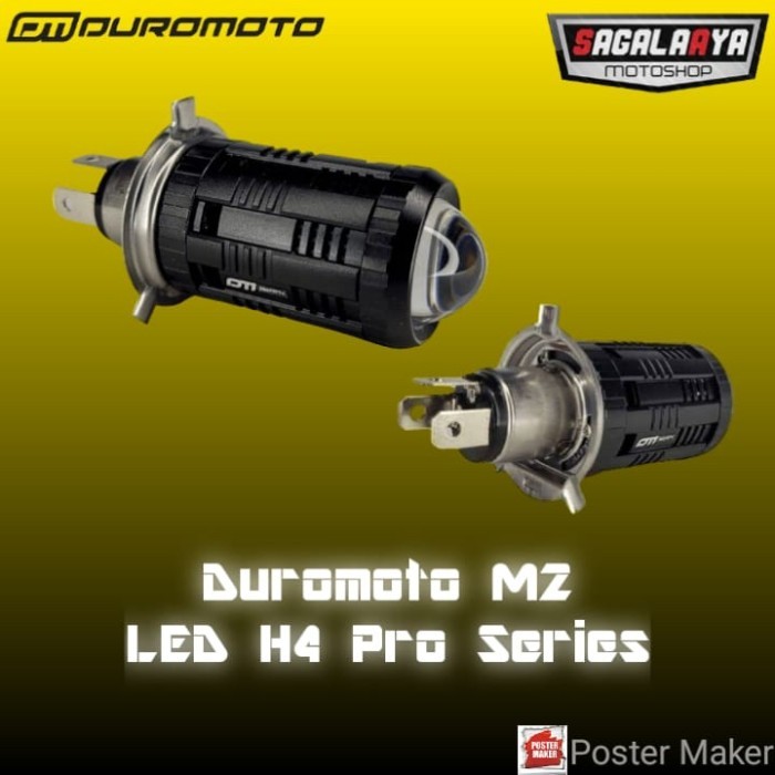 Duromoto M2 LED H4 HS1 soket Lampu H4 motor mobil