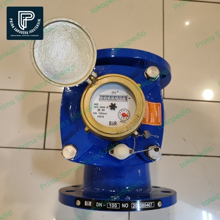 

newgan!! Water Meter BR flange 4" inch (DN100) Flow Meter / Meteran Air B&R