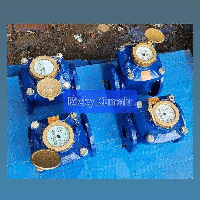 

newgan!! Water Meter B&R Size 2" Inch DN 50 MM-Meteran Air BR
