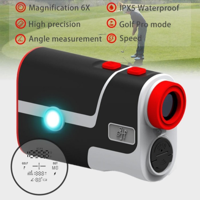 

newgan!! Laser RangeFinder 600m Distance Meteran Golf Jarak
