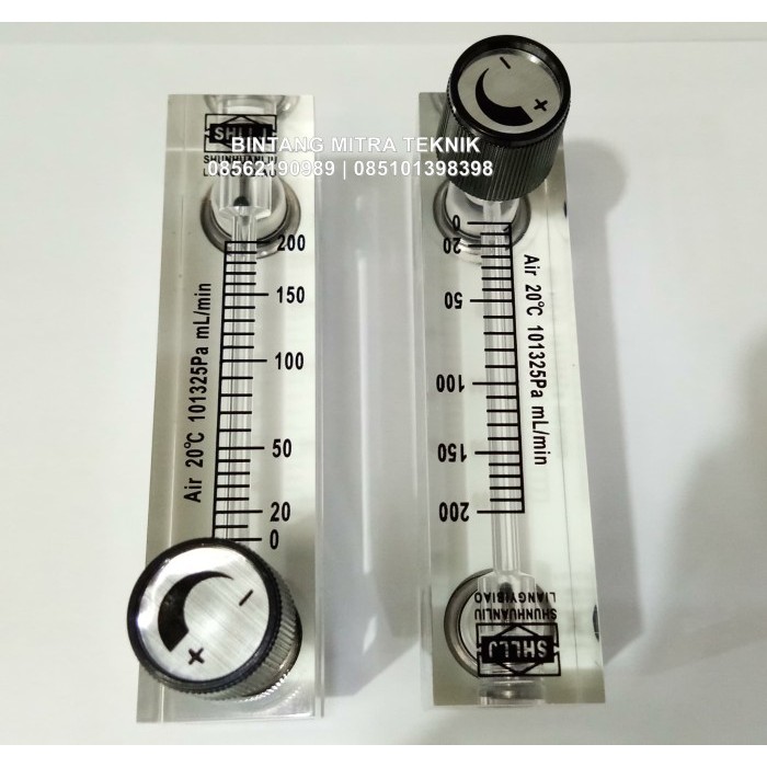 

newgan!! ROTAMATER FLOWMETER UDARA PANEL WITH CONTROL 20 - 200 ML / MENIT