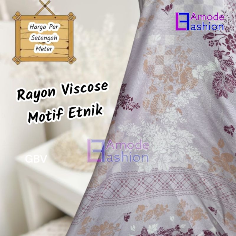 Kain Rayon Viscose Motif Etnik