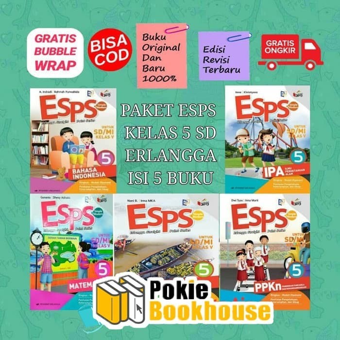 

BEST SELLER ORIGINAL PAKET ESPS KELAS 5 SD K13N ISI 5 BUKU ERLANGGA