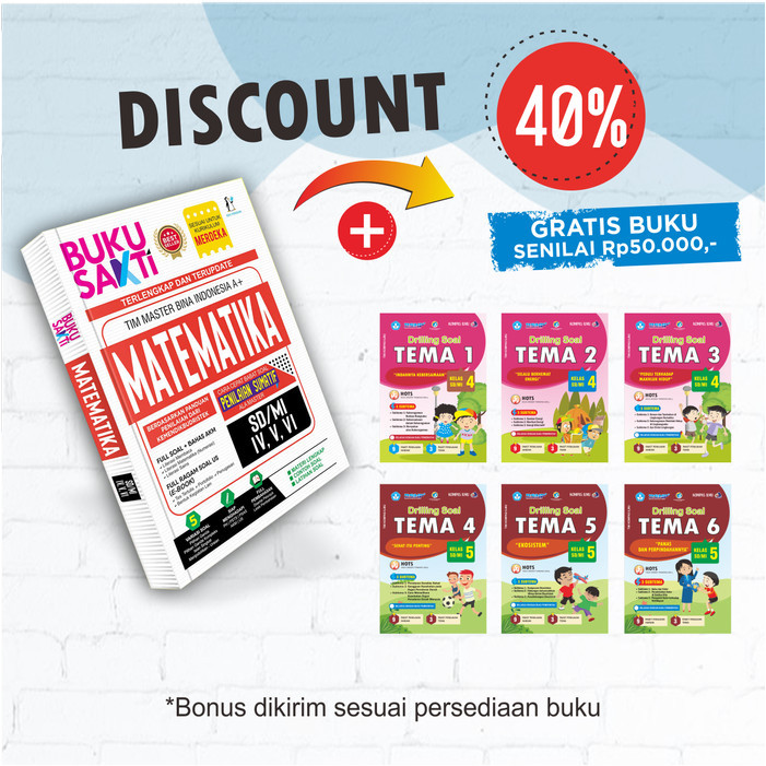 

BUKU SAKTI MATEMATIKA SD/MI KELAS 4, 5, 6 terbaru terupdate