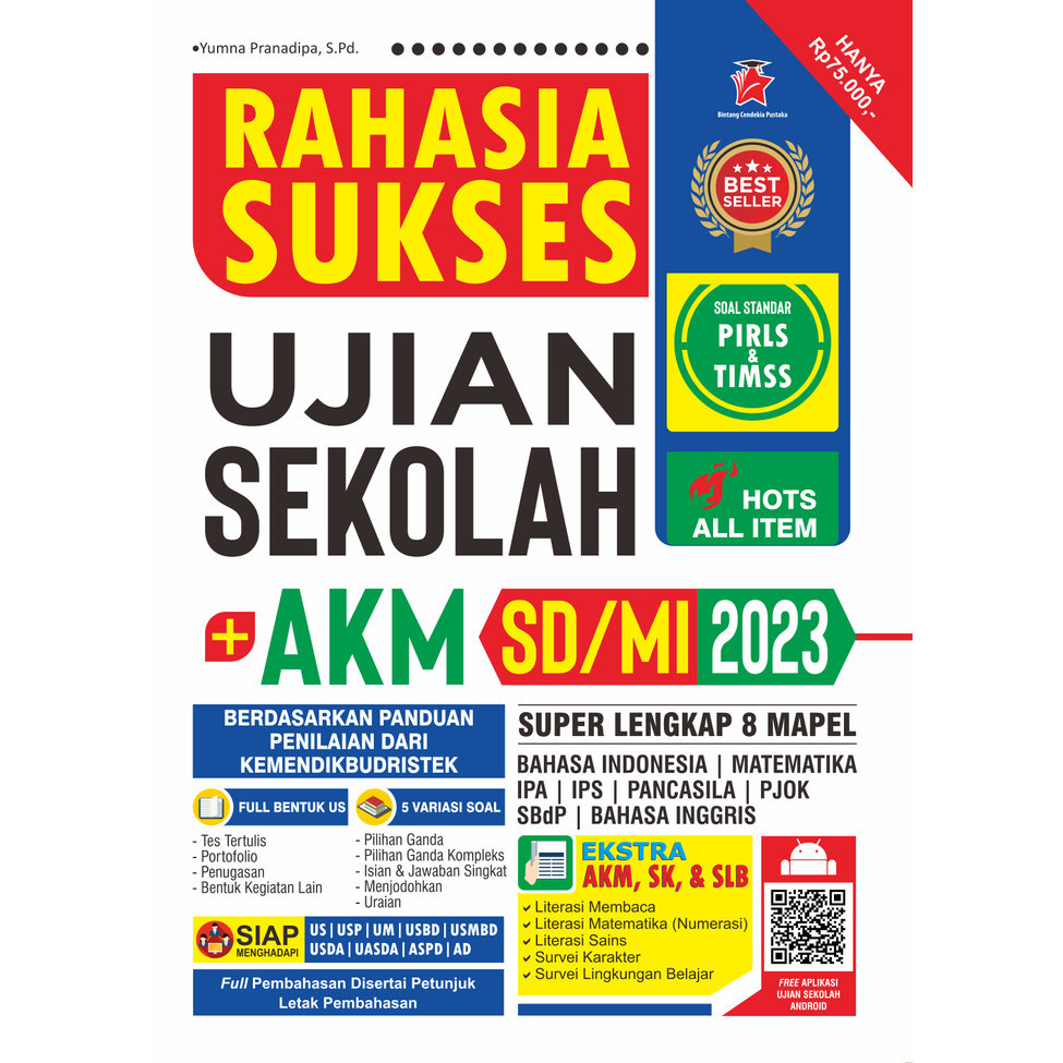 

Buku RAHASIA SUKSES UJIAN SEKOLAH + AKM SD/MI 2023 TERUPDATE