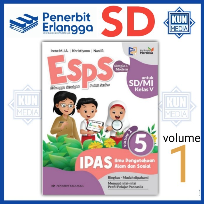 

BUKU ESPS IPAS SD KELAS 1 2 4 5 KURIKULUM MERDEKA ERLANGGA VKM