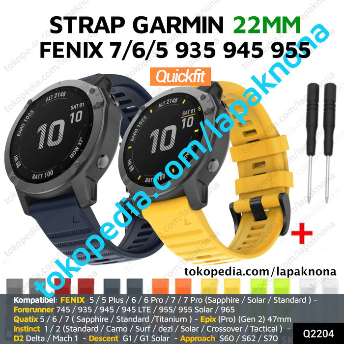 Quickfit 22Mm Strap Garmin Fenix 7 6 5 Pro Plus 955 Instinct 945 Tali