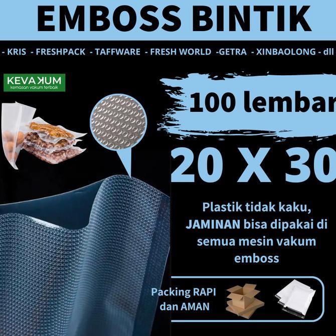 Plastik Vacum Emboss 20x30 Plastic Bag Vacuum Sealer Emboss
