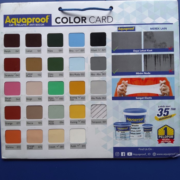 Aquaproof Cat Lapis Anti Bocor Waterproof 1Kg 5Kg 20Kg Diskon