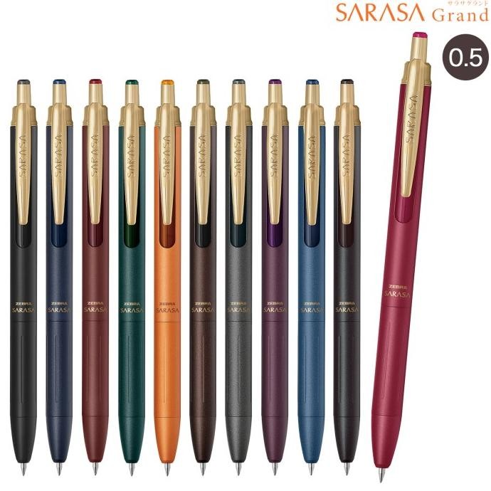 

NEW Zebra Sarasa Grand New Version 0.3mm 0.5mm Vintage Retro Color Gel Ink Pen Pulpen Premium JJ57 JJH57