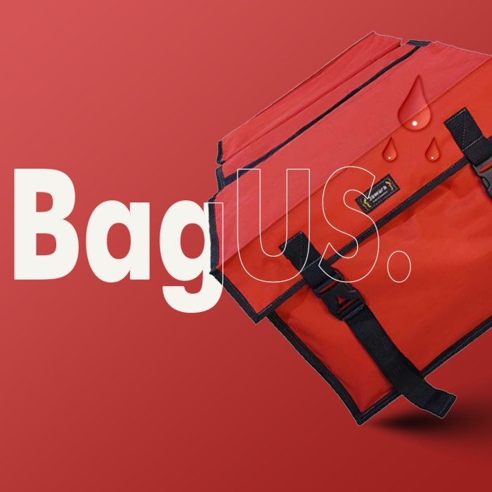 Tas Obrok Delivery Srandul Kurir Motor Anti Air Besar Merah BagUS