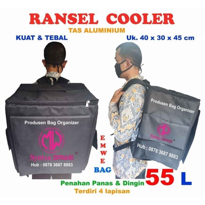 BISA GRAB BERMUTU Tas Ransel Cooler Bag Delivery Kurir Aluminium foil Box Motor Gojek