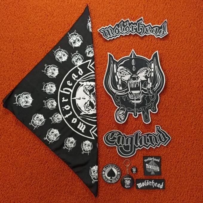 

*****] [ 1 PAKET ] SLAYER BANDANA & BACKPATCH SET MOTORHEAD BEST QUALITY