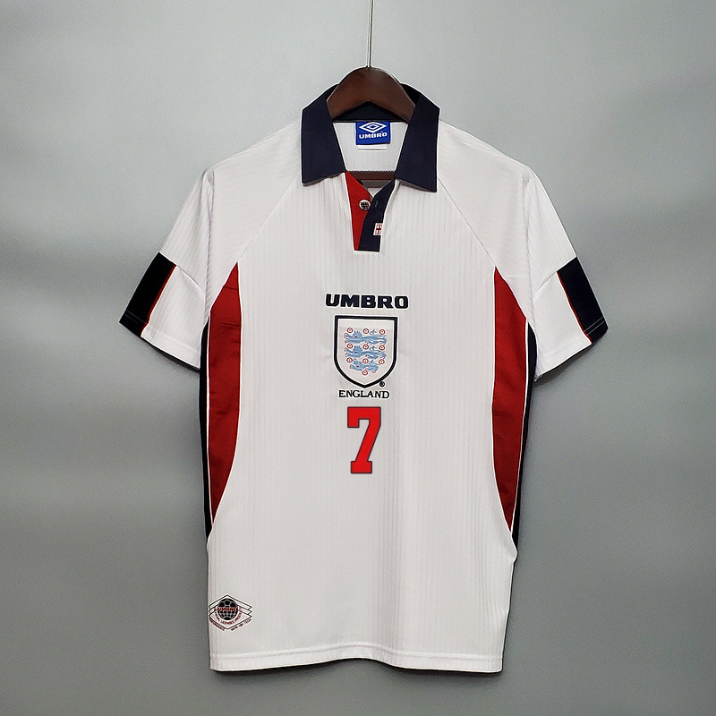 Male1998World Cup England Home Retro Jersey