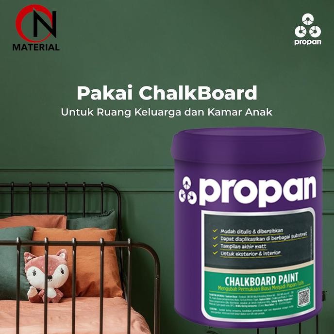 

TERBARU - Car Papan Tulis Kapur Propan Chalkboard Paint 1L / Hitam / Hijau