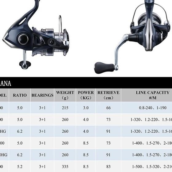 Shimano Catana Fe 2022 1000 2500 C3000 4000 Spinning Reel Pancing