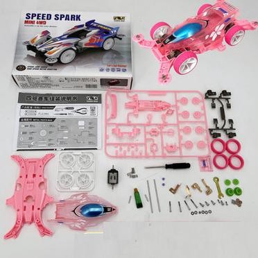 Yika Mini 4Wd Suspension Chassis Dcr Hitam - Thundeshot Pink - Cyclone Original Dan Terpercaya