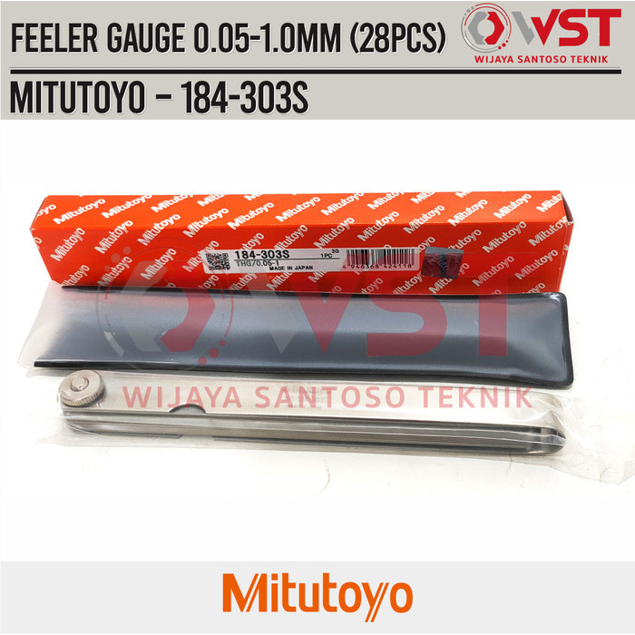 

newgan!! Mitutoyo 184-303S Feeler Gauge 0.05-1mm 28pcs 28 leaves 150mm