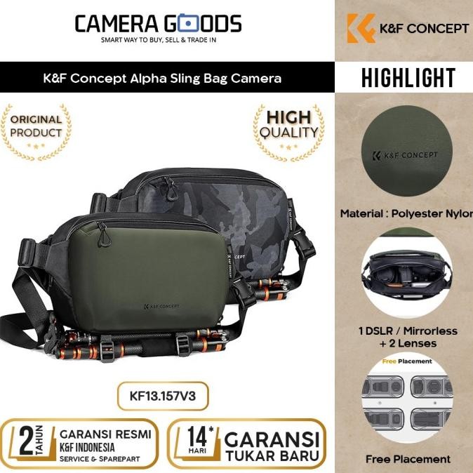 KNF K&F Concept Alpha Camera Sling Shoulder Waist Bag for Camera Mavic Drone 10L Tas Kamera KF13.157