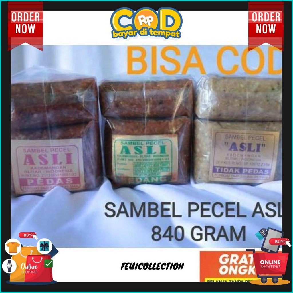 

Sambel Pecel Asli Blitar 840 Gram Cod