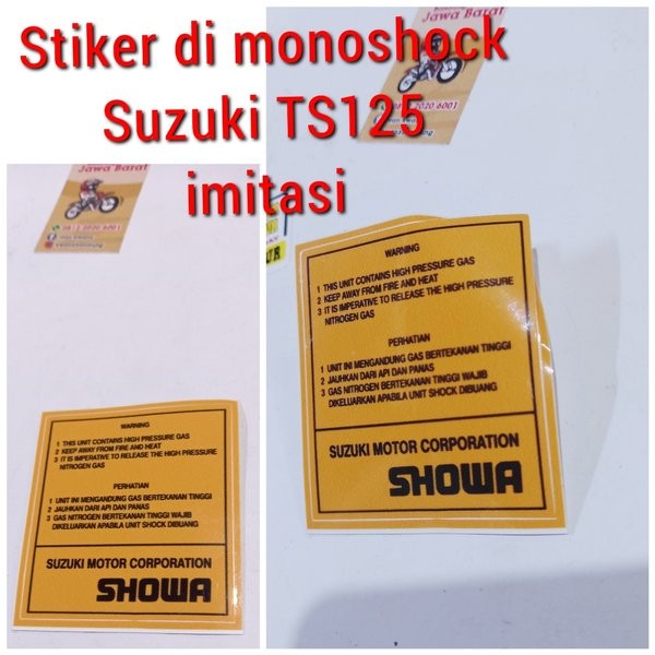 Stiker Showa Monoshock Ts125 Stiker Monoshock Ts125 Stiker Showa Ts125 Barang Langka