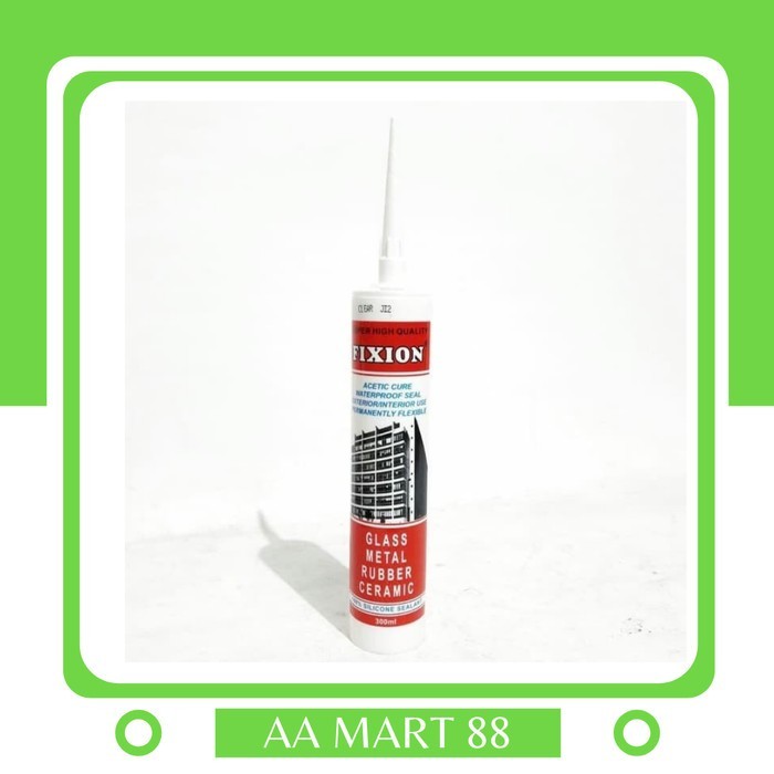 ><><><] Lem Silicone Sealant Perekat Silikon Lem Karet black clear white fixio