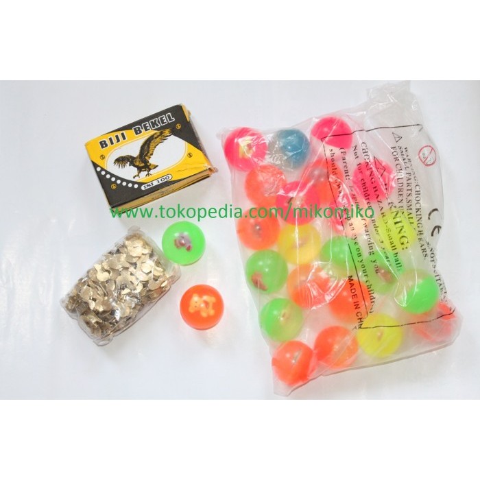 Biji Bekel Mas dan Bola Bekel Ukuran 45mm