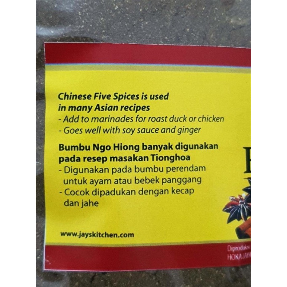 

Bumbu Ngo Hiong Bubuk 1 Kg Jays Chinese Five Spice Blend Ngohiong Terbaik