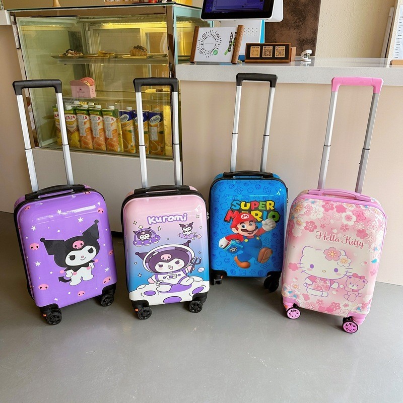 [Stok Siap] Koper Troli Anak-anak 19 inci Koper Troli Kuromi Motif Kartun Sanrio |8ncgm2ns|