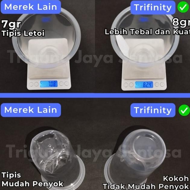 Gelas Oz Rata 22Oz Datar Cup Plastik Per Dus Jskrm