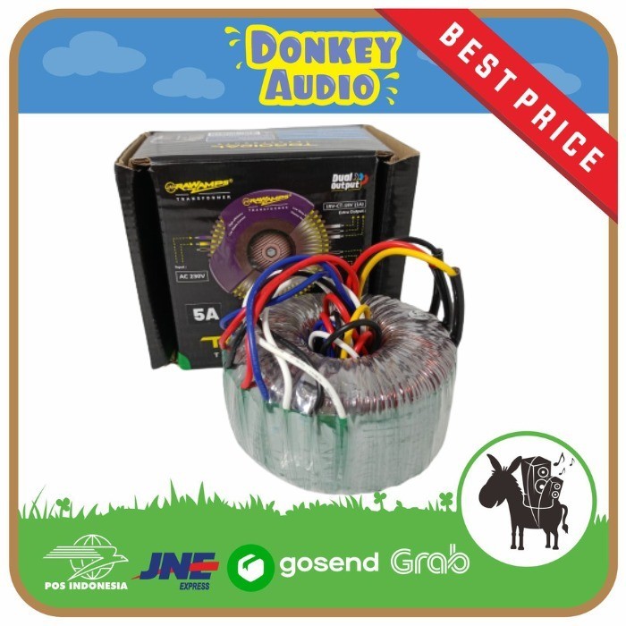 Promo Trafo Travo Toroid 5A 18-24V Ct Travo Donat Donut Rawamps Original