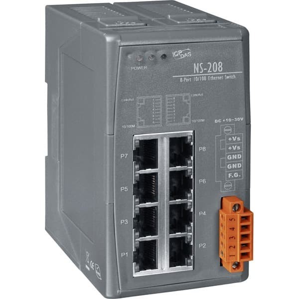 Promo!! Ethernet Hub Switch 8 Port Icpdas Ns-208 Cr